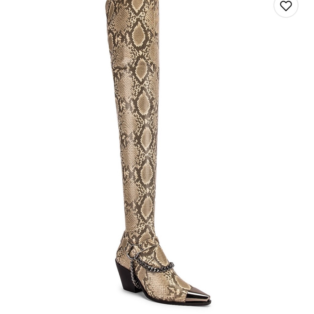 Snakeskin super cool over the knee. It’s a shame to not be worn!!